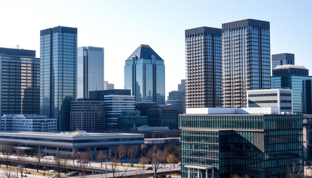 Montreal financial district representing debt solutions in Quebec Montreal financial district representing debt solutions in Quebec