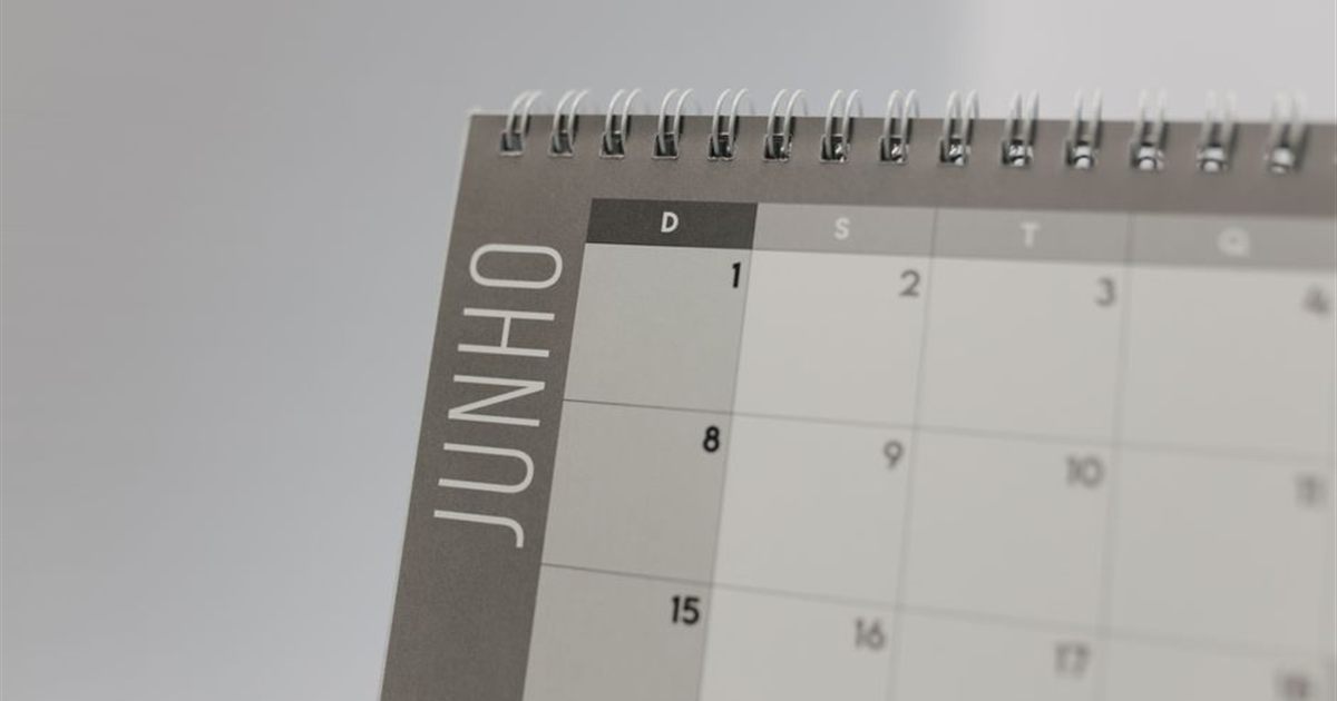 Calendar showing monthly benefit payment dates