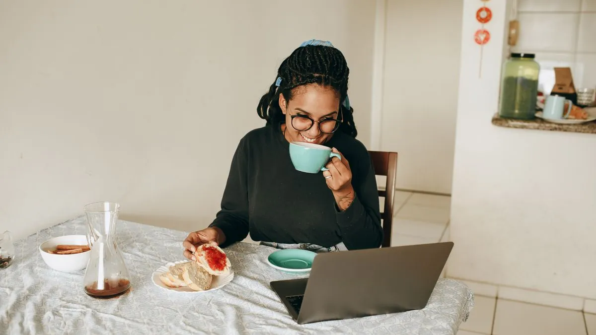 Researching personal loans online at home in Canada